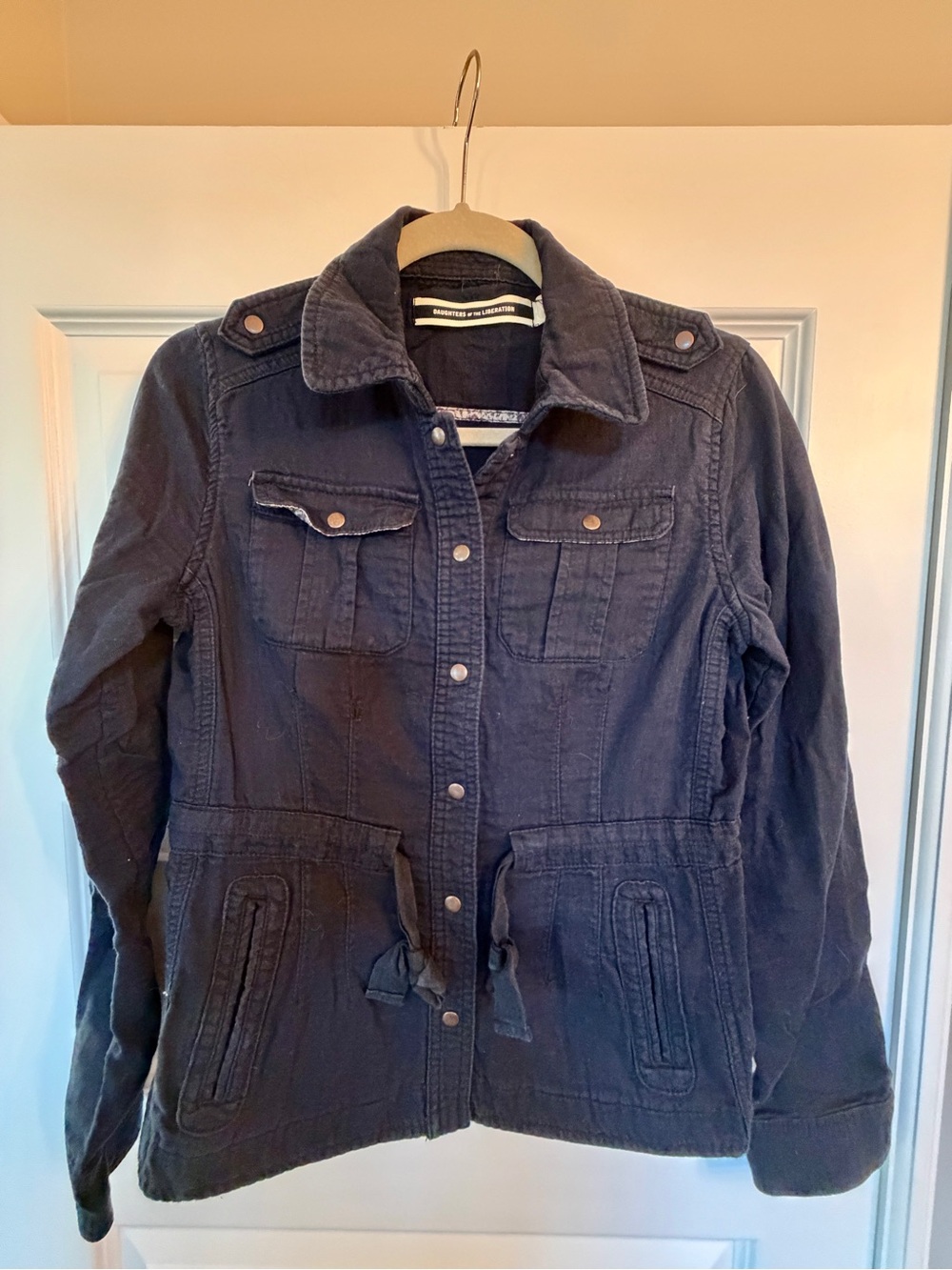 Anthropologie Daughters of the Liberation Navy Utility Jacket with Drawstrings 4